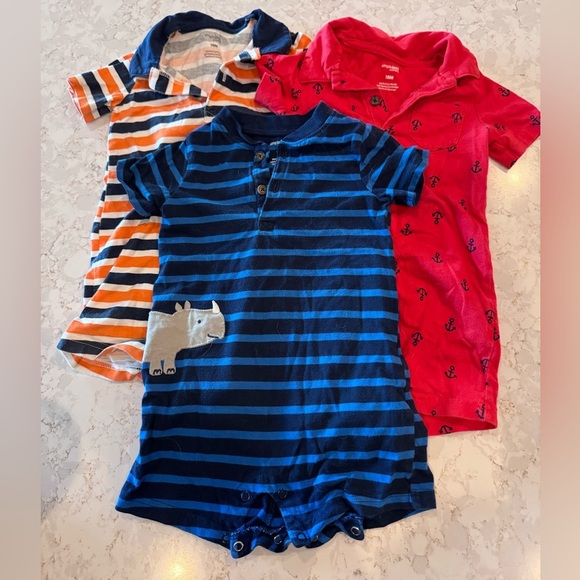 Simple Other - Striped and Anchor Baby Rompers Set  18mos Simple Joys by Carter’s